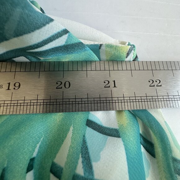 Vtg Signature by Robbie Bee Cowl Neck Midi Dress Womens L Palm Leaf 90s‎ Resort - Picture 9 of 10